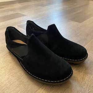 SOLD: Men's Clarks Black Suede Slip-On Shoes